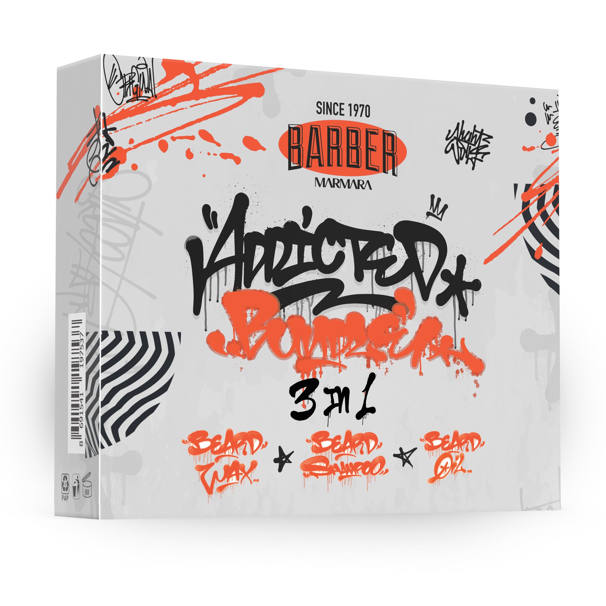 Barber Marmara Tobacco & Vanilla Beard Set – Shampoo, Oil & Wax