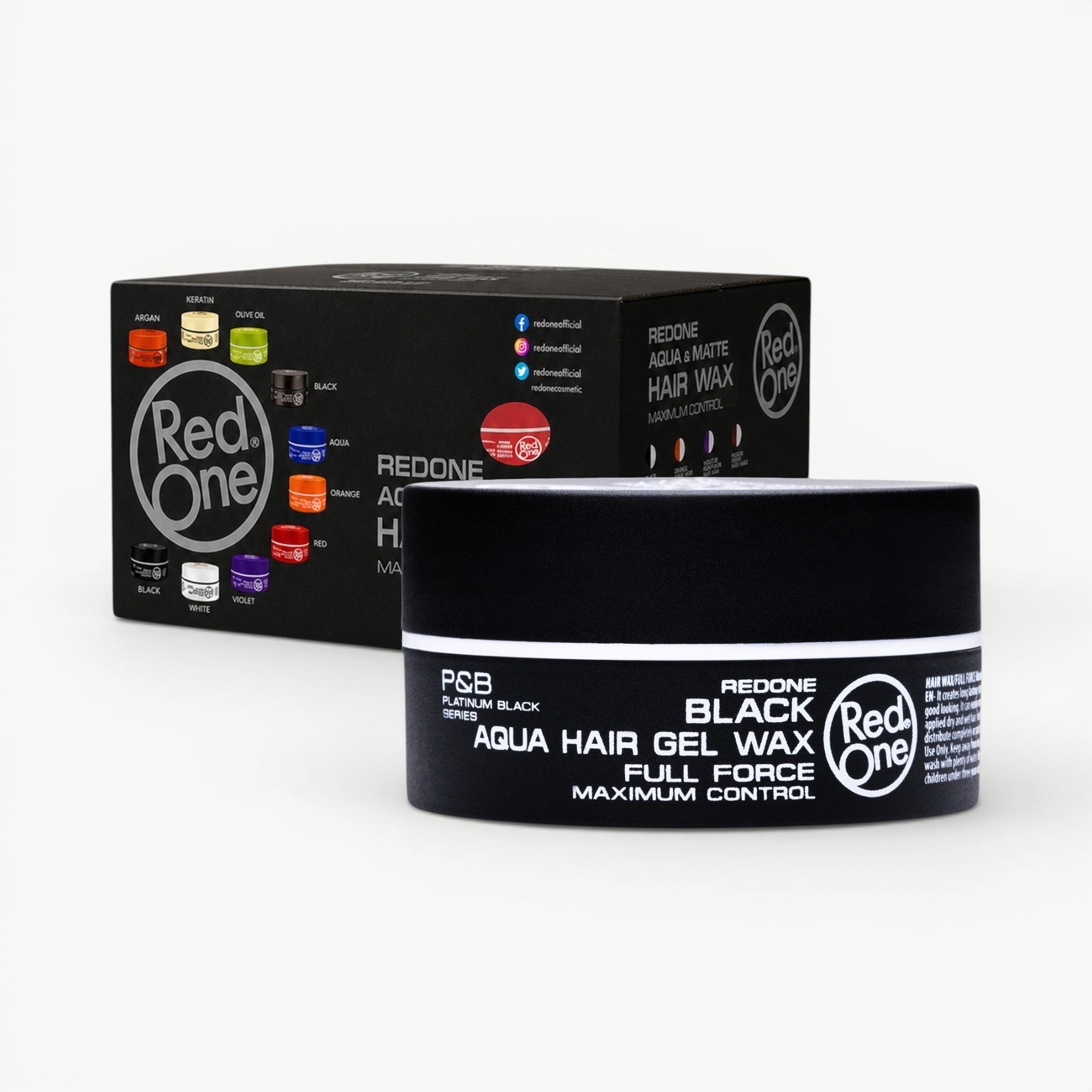 RedOne Black Aqua Gel Wax - 48 Pack | Maximum Control