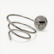 Silver Spiral Hair Dryer Holder