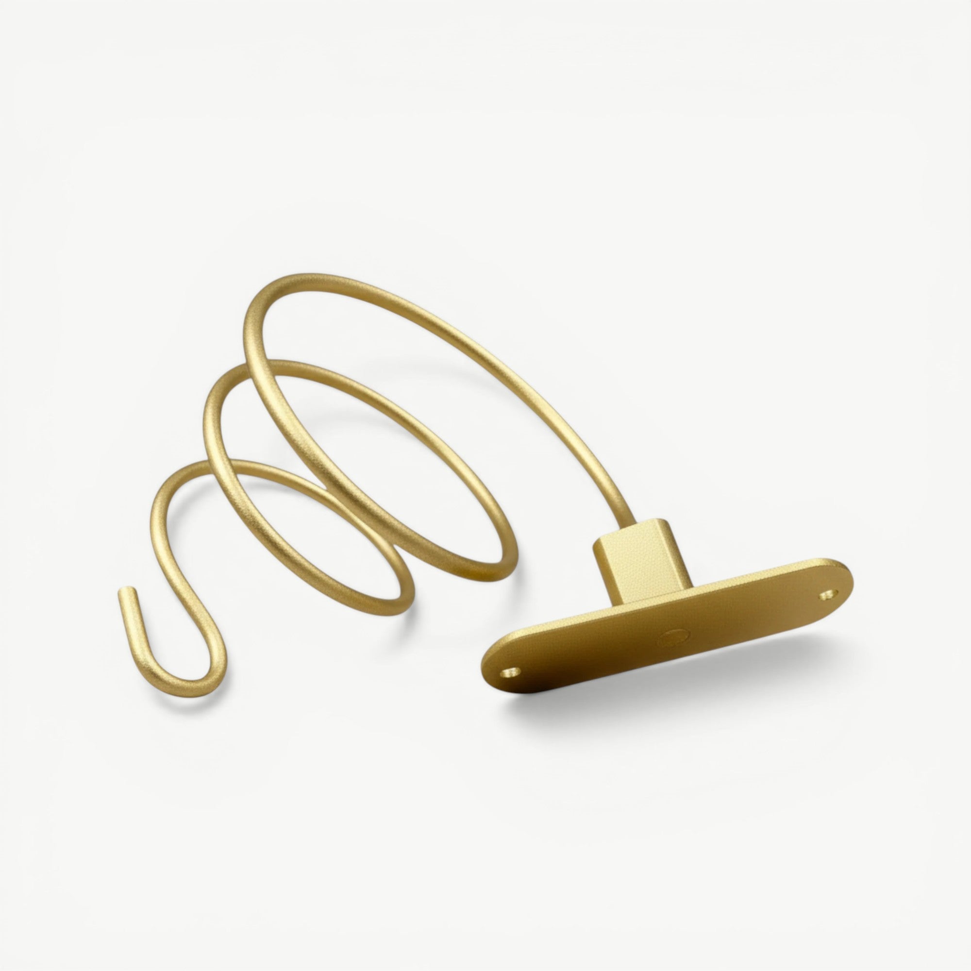Gold Spiral Hair Dryer Holder