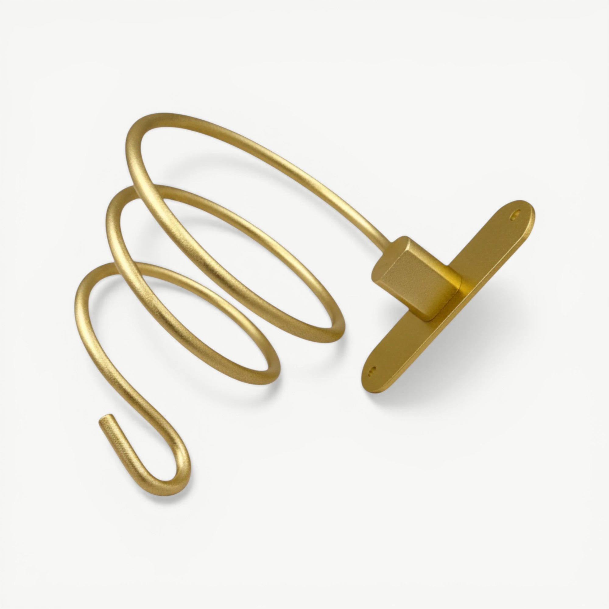 Gold Spiral Hair Dryer Holder