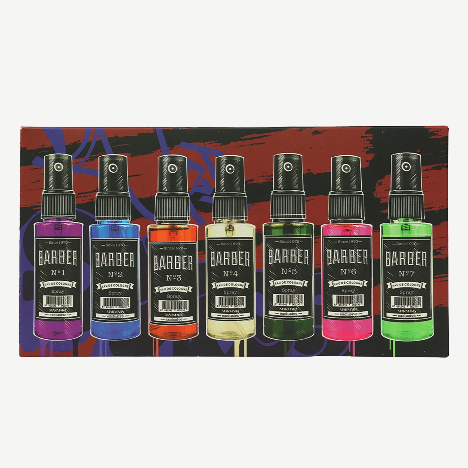 Barber Marmara Classic Cologne Spray – 7 x 50ml Travel Set