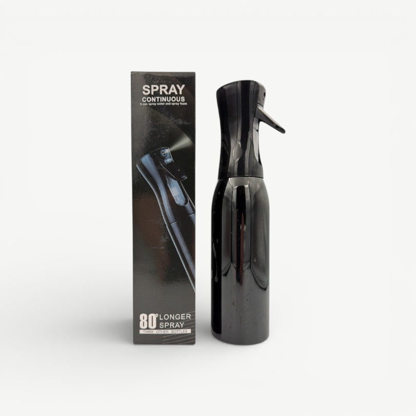Continuous Water Spray Bottle 200ml – Black