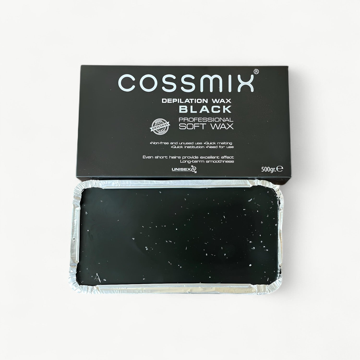 Cossmix Soft Wax Black | Hot Depilation Wax 500g