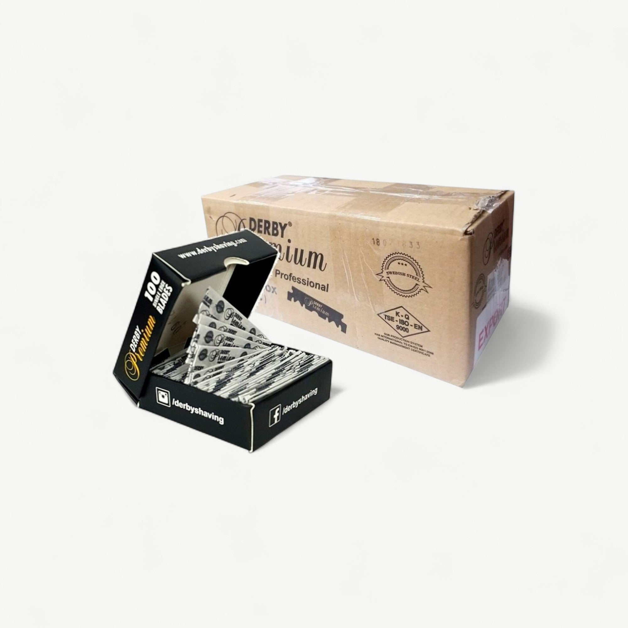 Derby Premium Single Edge Razor Blades – 5,000 Blades (50 Packs × 100) | Box