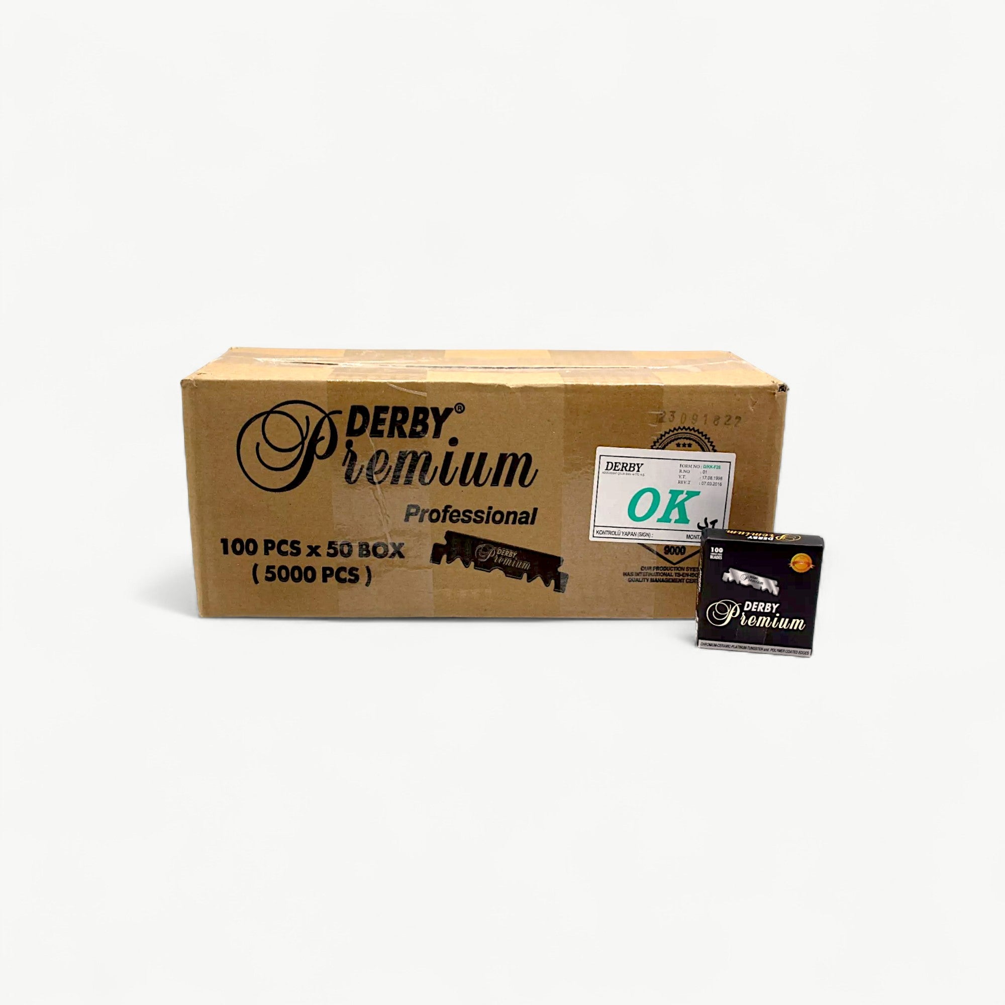 Derby Premium Single Edge Razor Blades – 5,000 Blades (50 Packs × 100) | Box