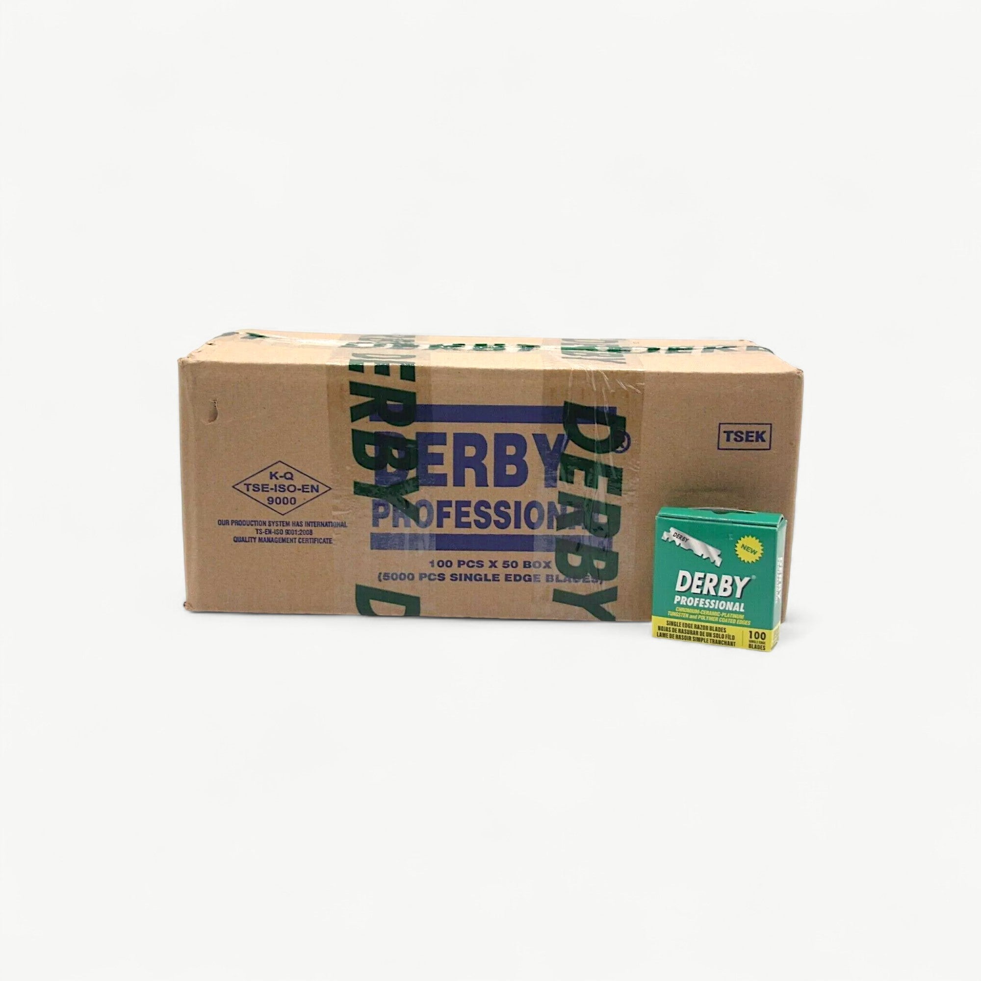 DERBY Single Edge Razor Blades – 5000 Blades (50 Packs × 100 Blades)