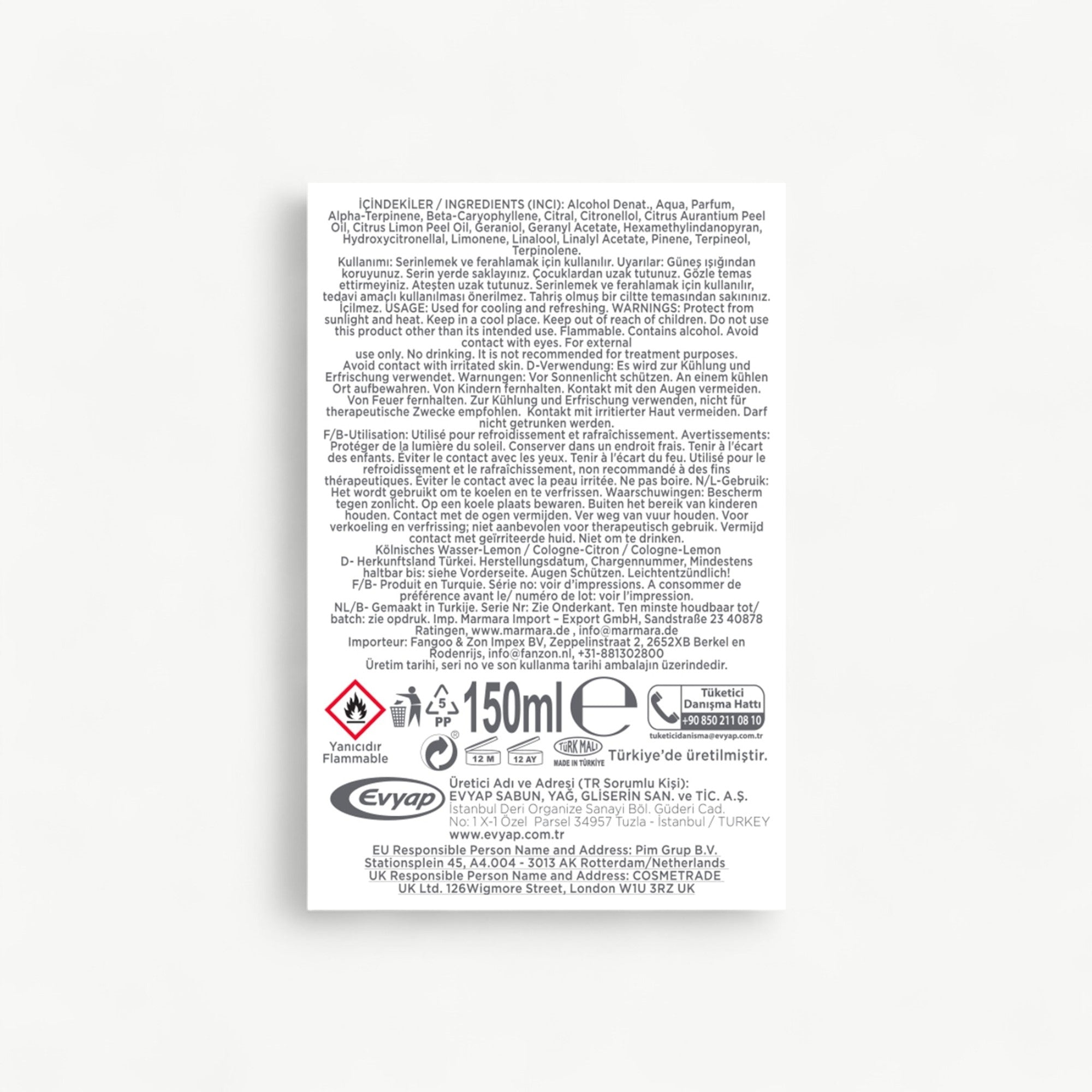 Duru Lemon 80° – Aftershave Spray Cologne 150ml