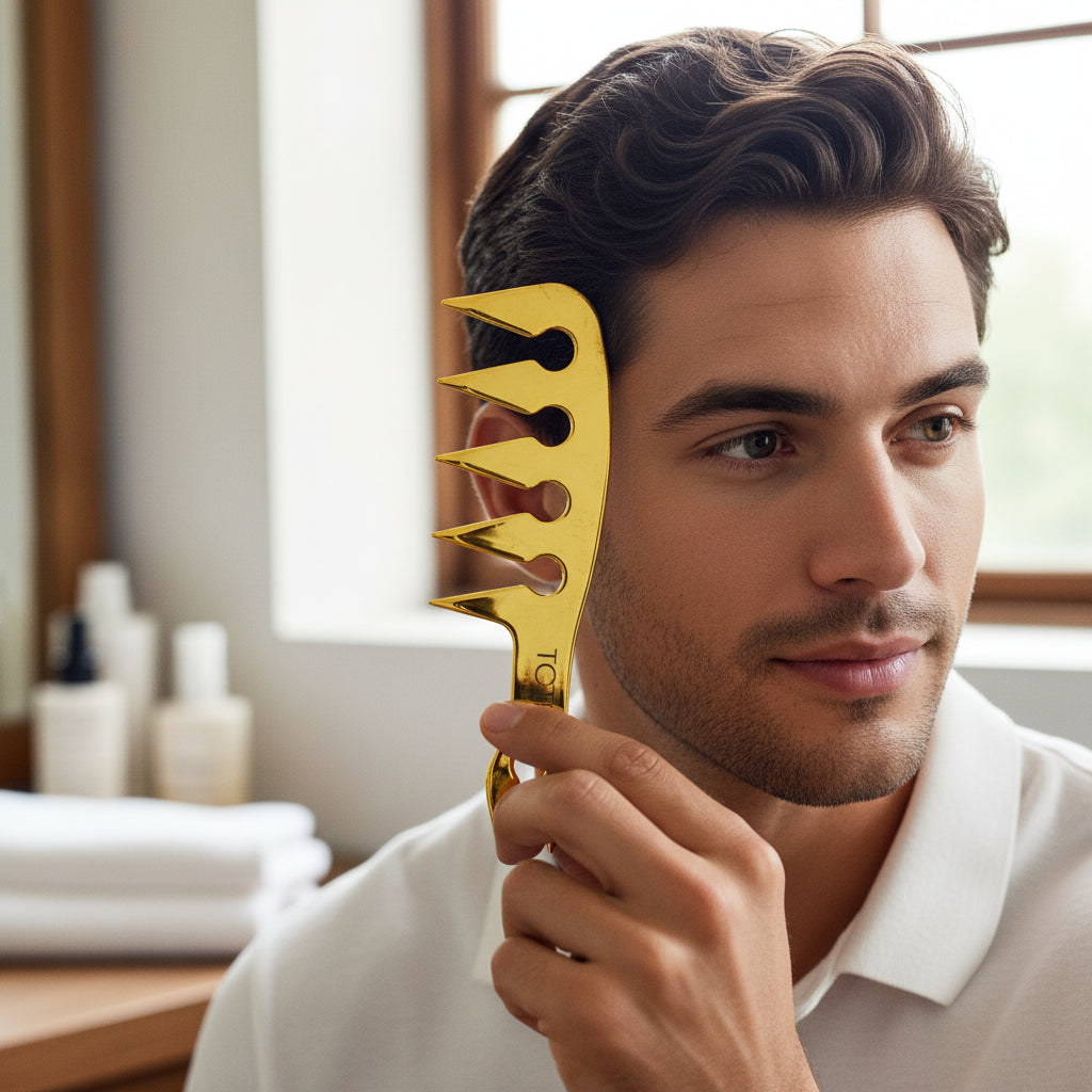 Totex Gold Comb No.3 – Professional Barber Hair Comb