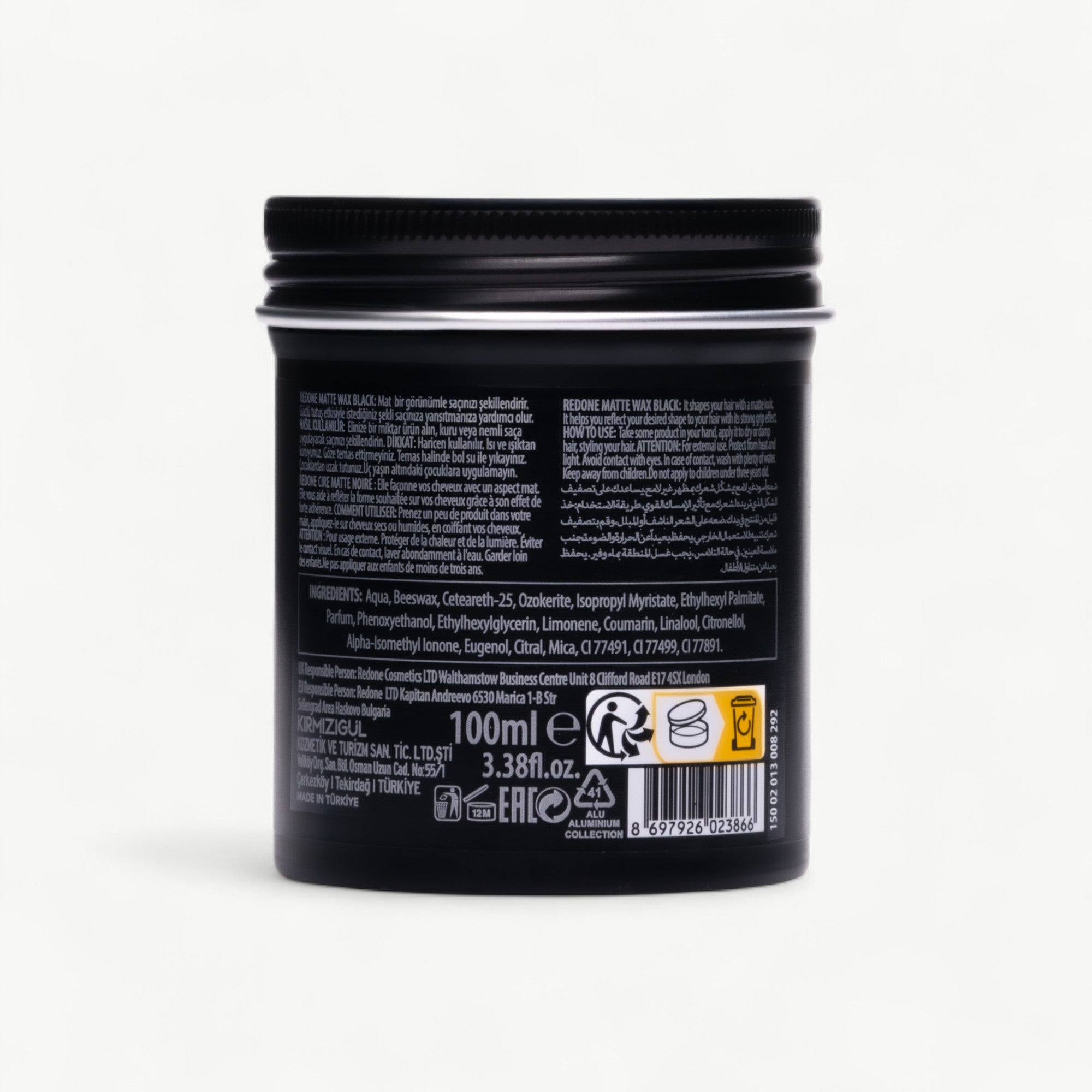RedOne Matte Hair Wax Black – 100ml