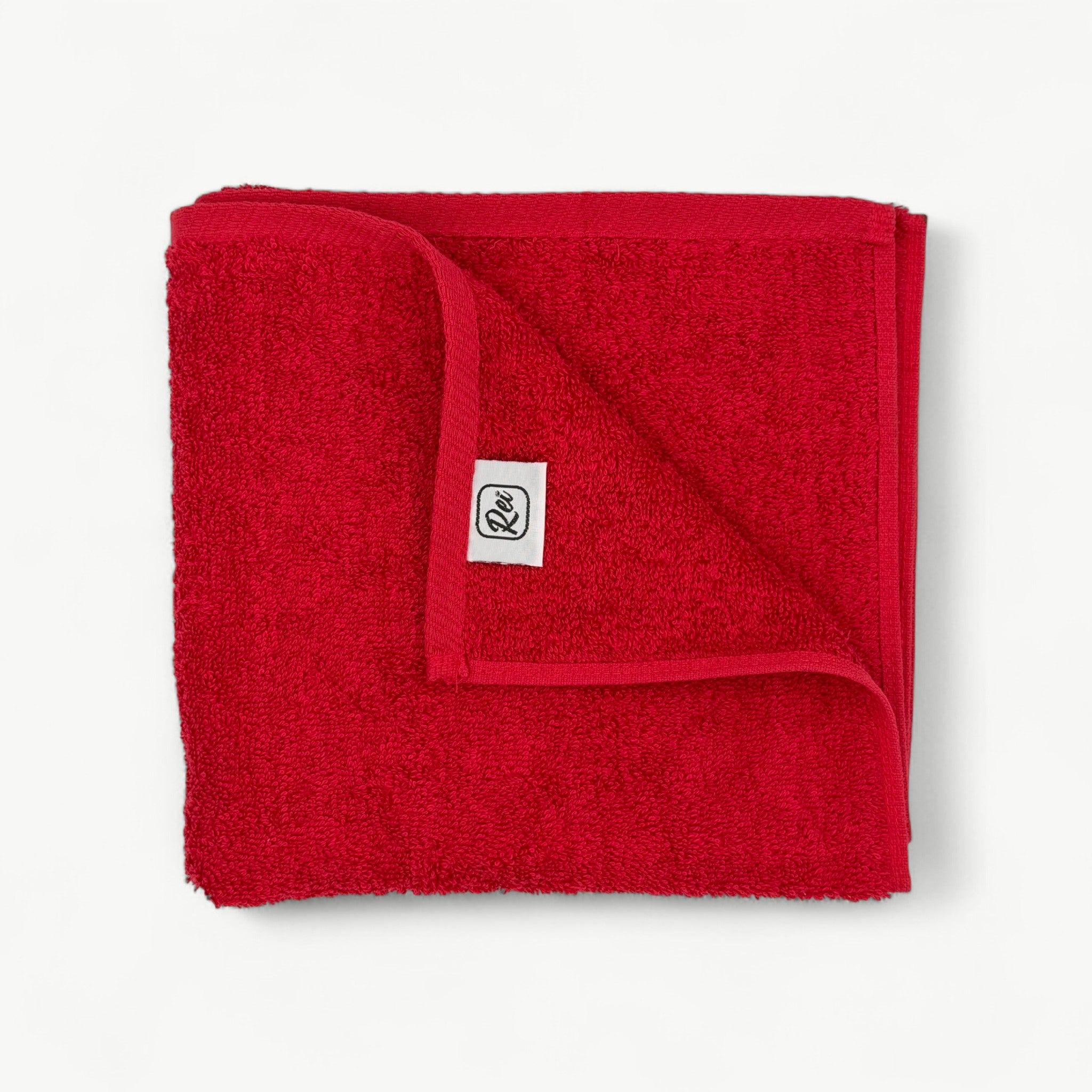 Rei-Barber & Hairdressing Towel Red 100%Cotton 85x50cm