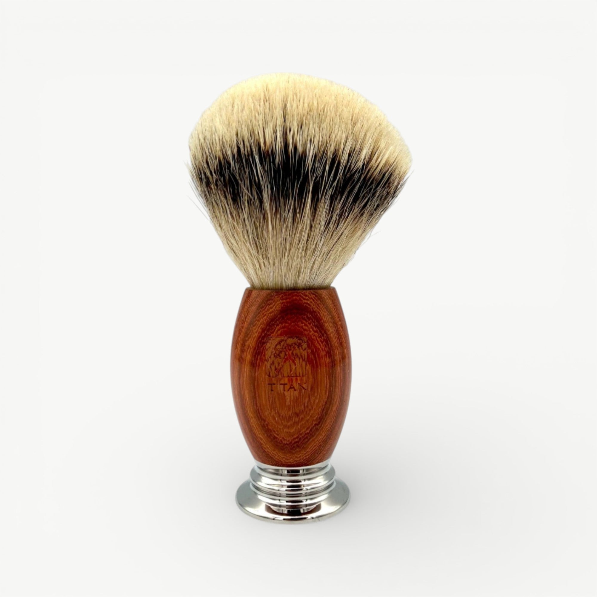 Titan Shaving Brush Brown- Natural Wood